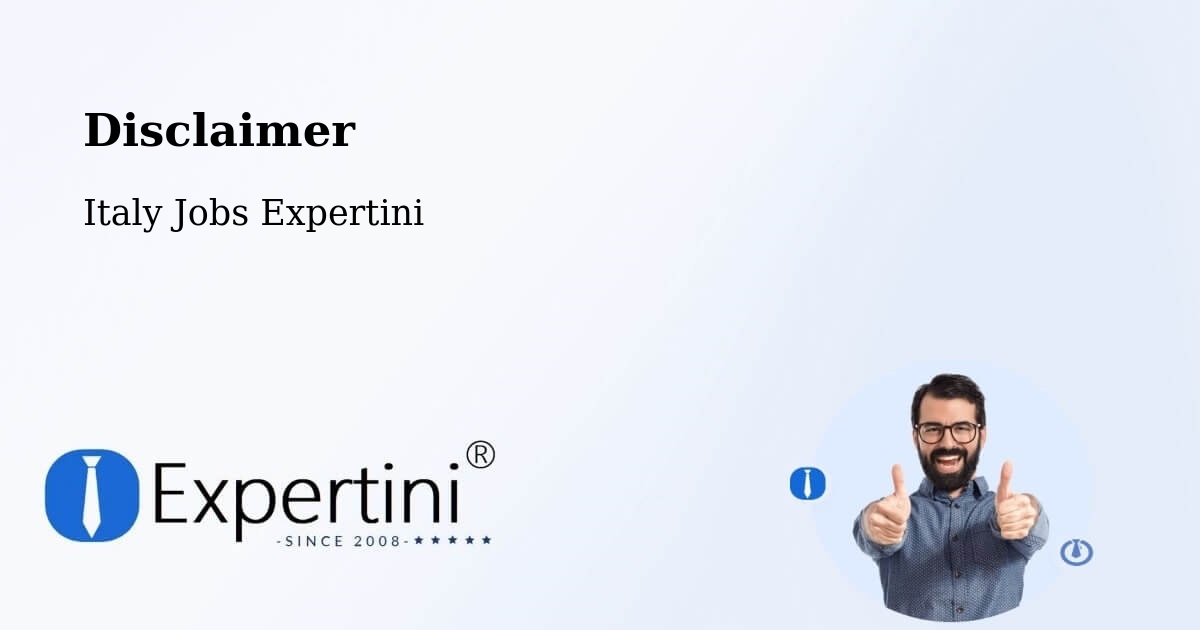 Disclaimer – Calò - Italy Jobs Expertini